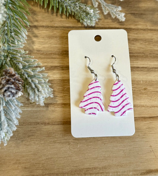 Pink Tree Dangles