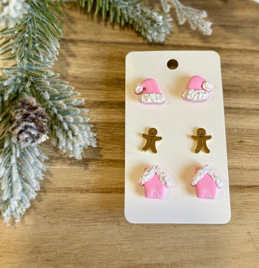 Pink Christmas Trio